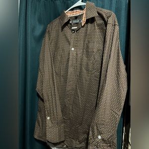 Bogari brown with blue and orange polkadots